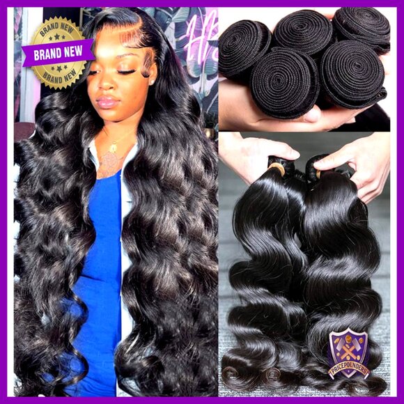 Body Wave Human Hair Extensions 4 Bundles Brazilian Virgin 12A Grade main image 6